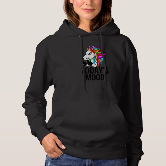Pull À Capuche Sarcasm Rainbow Unicorn Maman Aujourd'hui Mood Mid (Devant)