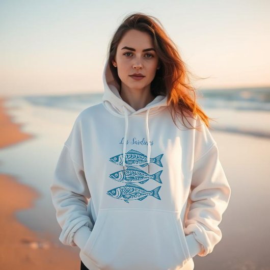 Pull À Capuche Sardines-Bleu Hawaïen