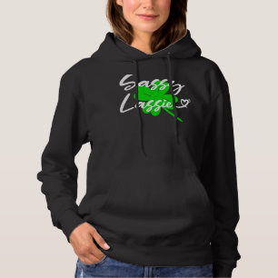 Pull À Capuche Sassy Lassie Shamrock irlandais Funny Jour de la S