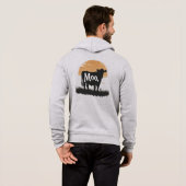 Pull À Capuche Say Moo — Cute Cow Silhouette (Dos entier)