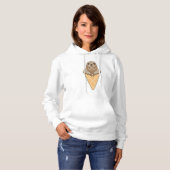 Pull À Capuche Sceau avec cône de crème glacée (Devant entier)