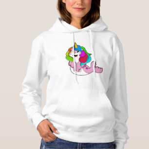 Pull À Capuche Sceau comme licorne