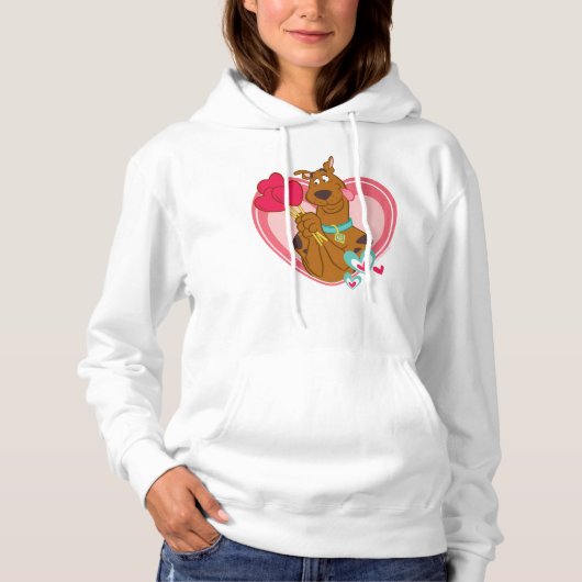 Pull À Capuche Scooby-Doo Holding Heart Lolipops (Devant)