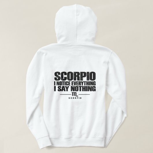 Pull À Capuche Scorpio Zodiac Sign (Design dos)