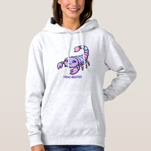 Pull À Capuche Scorpion Zodiaque Chibi Mignon (Devant)
