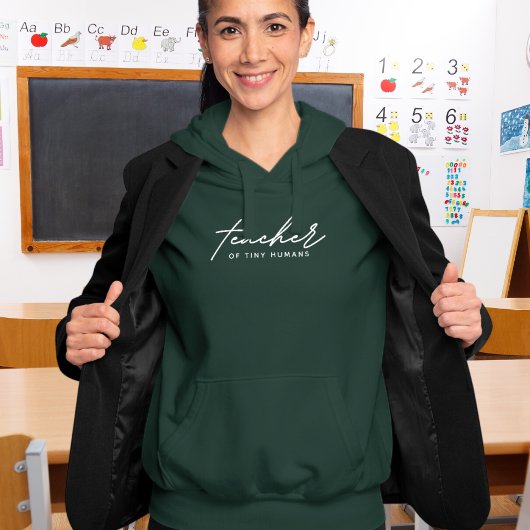 Pull À Capuche Script Enseignant de Petits Humains