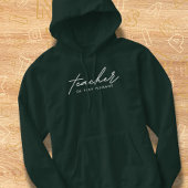 Pull À Capuche Script Enseignant de Petits Humains