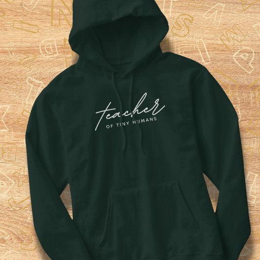 Pull À Capuche Script Enseignant de Petits Humains
