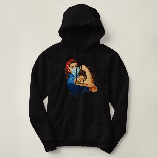 Pull À Capuche Sécurité Boire D'Abord Avec Une Infirmière Amateur (Design devant)