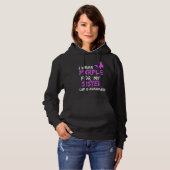Pull À Capuche Sensibilisation au lupus Je porte du violet pour m (Devant entier)
