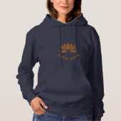 Pull À Capuche Sérénité - Design de fleurs de Lotus en cuivre (Devant)