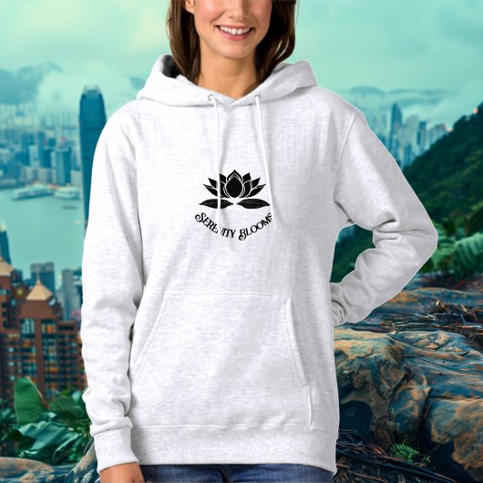 Pull À Capuche Sérénité fleurit – Conception de fleur de lotus