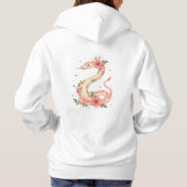 Pull À Capuche Serpent Élégant avec une touche florale – Esthétiq (Dos)