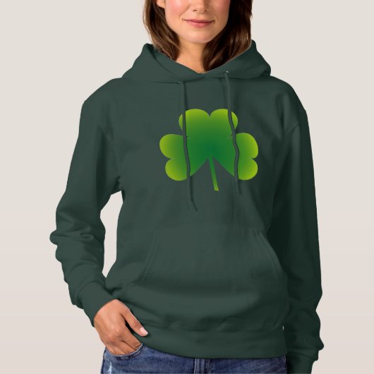 Pull À Capuche Shamrock de la Saint Patrick (Devant)