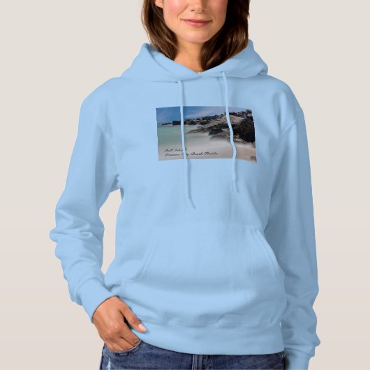 Pull À Capuche Shell Island Rocks And Waves Sweat-shirt pour femm (Devant)