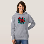 Pull À Capuche Shocking Roses pour femmes (Devant entier)