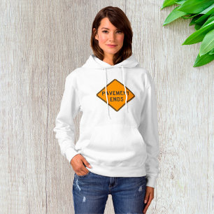 Pull À Capuche Signal routier de fin de chaussée Avertissement de