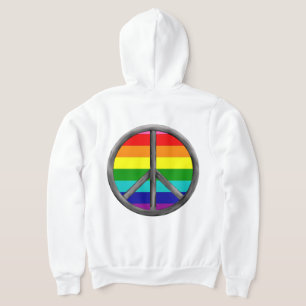 Pull À Capuche Signe de paix arc-en-ciel gay pride lgbtq