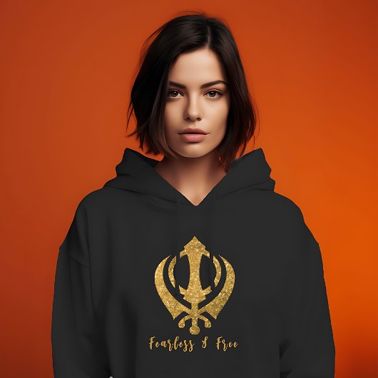 Pull À Capuche Sikh Khanda "Sans peur et libre"