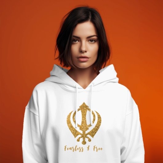 Pull À Capuche Sikh Khanda "Sans peur et libre"
