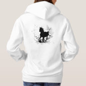 Pull À Capuche Silhouette, cheval noir (Dos)