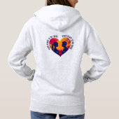 Pull À Capuche Silhouette de couple personnalisable C'est mon cœu (Dos)