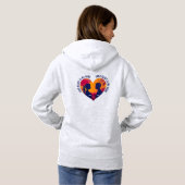 Pull À Capuche Silhouette de couple personnalisable C'est mon cœu (Dos entier)