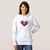Pull À Capuche Silhouette de couple personnalisable C'est mon cœu (Devant entier)