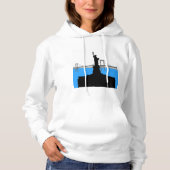 Pull À Capuche Silhouette de la Statue de la Liberté sur la skyli (Devant)
