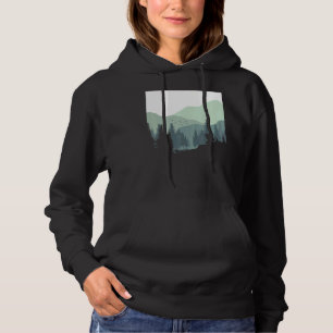 Pull À Capuche Silhouette Lion Avec Forêt