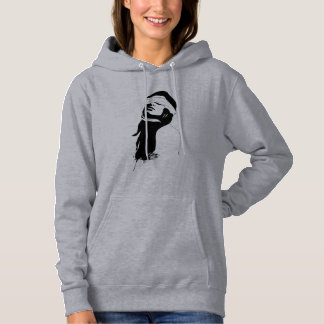 Pull À Capuche Silhouette surreal art hoodie black and white