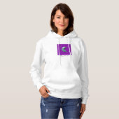 Pull À Capuche Silver Moon et étoiles Violet Arrière - plan (Devant entier)