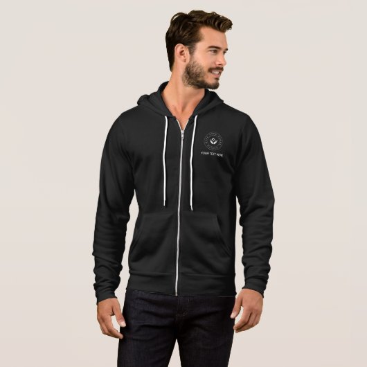 Pull À Capuche Simple logo et texte personnalisés pour entreprise (Devant entier)