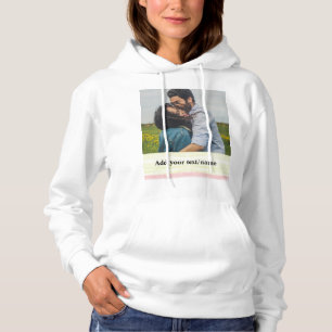 Pull À Capuche simple minimal ajoutez votre nom photo aquarelle