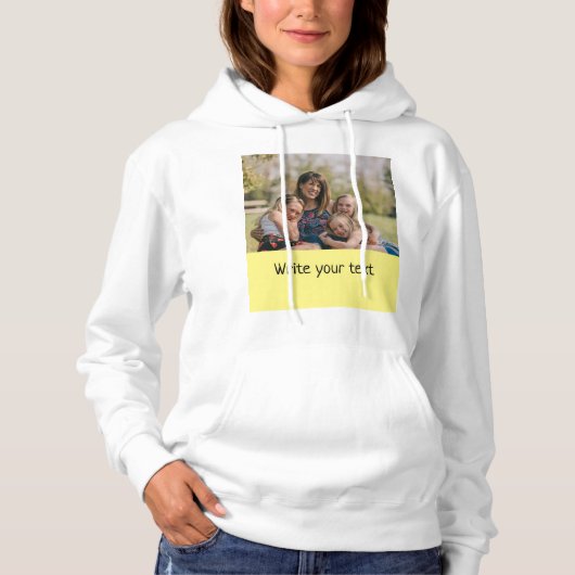 Pull À Capuche simple minimum ajouter votre texte photo noël (Devant)