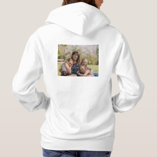 Pull À Capuche simple minimum ajouter votre texte photo noël hott (Dos)