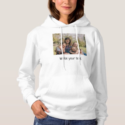 Pull À Capuche simple minimum ajouter votre texte photo noël hott (Devant)
