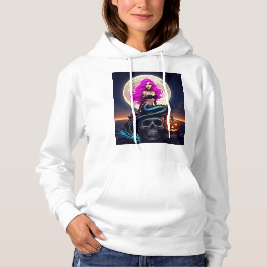 Pull À Capuche Sirène Goth/Punk (Devant)