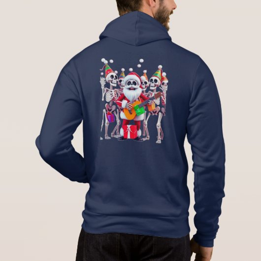 Pull À Capuche **Skeleton Santa Party – Funny 3D Christmas Skelet (Dos)