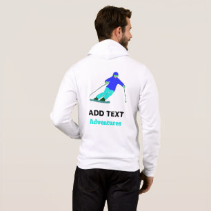 Pull À Capuche Skier Ski De Neige Personnalisé