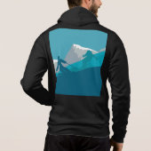Pull À Capuche Skieurs Alpins Ski Descente Noir (Dos)