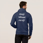 Pull À Capuche Slogan Domocratique Personnaliser le texte sur BLU (Dos entier)