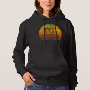 Pull À Capuche Sloth Retro Sunset Animal Sloth Silhouette 1