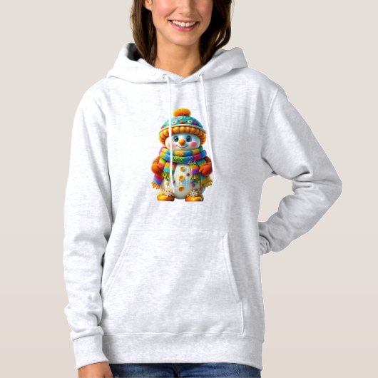 Pull À Capuche Snowman coloré (Devant)