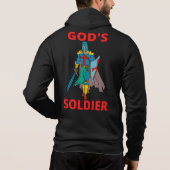 Pull À Capuche Soldat de Dieu en armes Hommes à Zip (Dos)