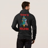 Pull À Capuche Soldat de Dieu en armes Hommes à Zip (Dos entier)