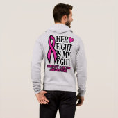 Pull À Capuche Son combat...Cancer du sein (Dos entier)