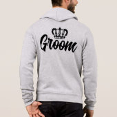 Pull À Capuche Son Sweatshirt, Mariage Couple Groom Personnalisé (Dos)