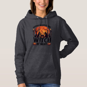 Pull À Capuche Sorcière de jour de coiffeuse nuit d'Halloween Pei