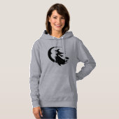 Pull À Capuche Sorcière Whimsical En Vol, Halloween Witchy, (Devant entier)